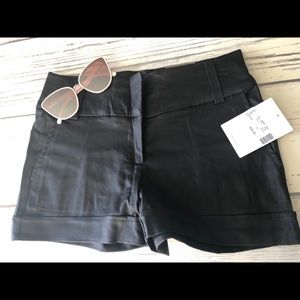 NWT Maurices Black Faux Leather Shorts size 7/8